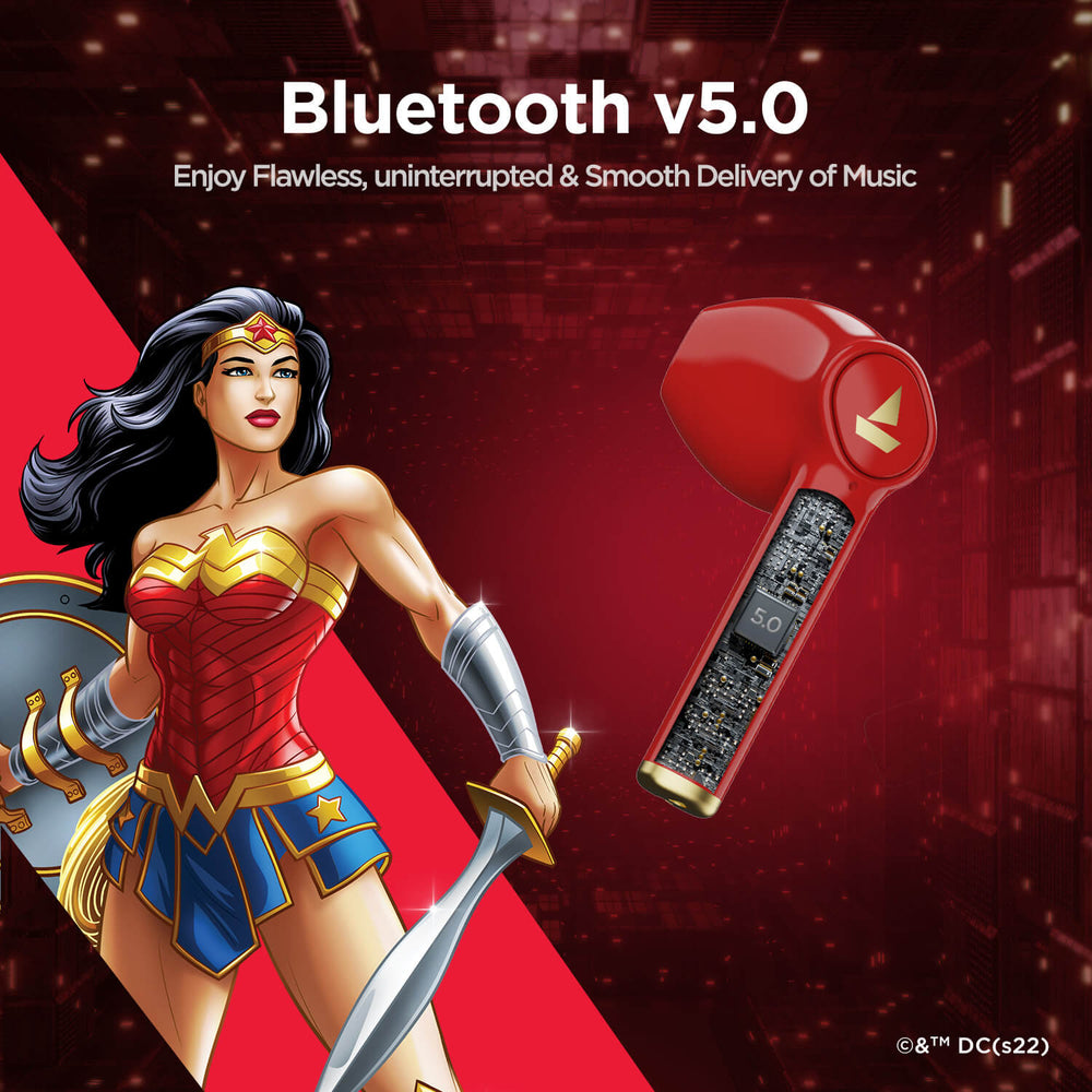 boAt Airdopes 131 | Wireless Earbuds Wonder Woman DC Edition Earbuds With 13 mm Drivers, 650mAh Pocket Friendly Charging Case