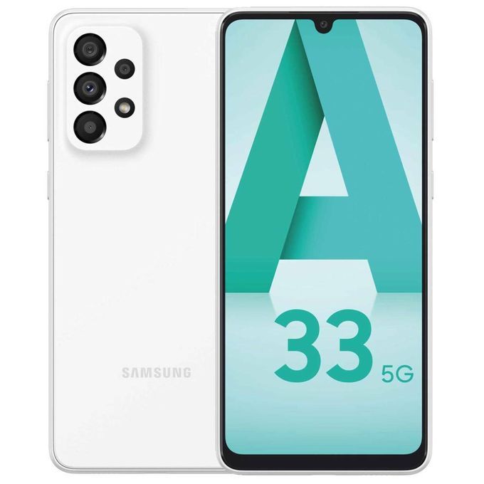 Samsung Galaxy A33 - 6.4" - 5G - 6/128Go - 48mpx - 2xSim-Blanc Garantie 24 Mois