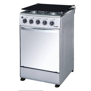 Cuisinière SMART TECHNOLOGY  -  4 Feux Avec Four STC-5050SK - Inox/Gris - Garantie 6 Mois