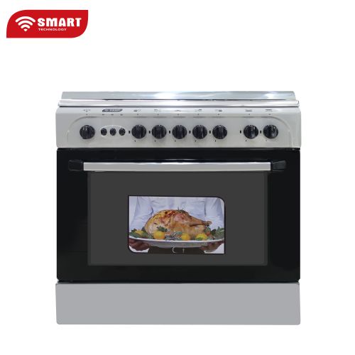 Gazinière 5 Feux SMART TECHNOLOGY Avec Four En Inox STT5580F- 55 X 80 Cm