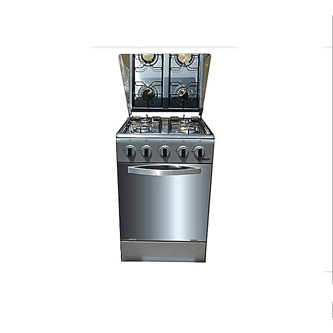 Gazinière 4 Feux Avec Four - STC-5050C - 50 X 50 Cm -SMART TECHNOLOGY - Inox - Garantie 24 Mois