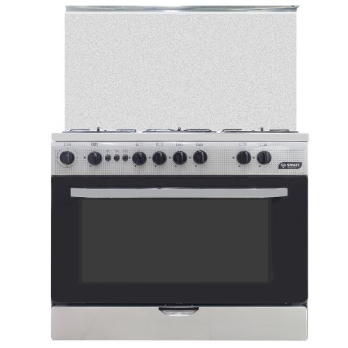 Gazinière SMART TECHNOLOGY 5 Feux Avec Four En Inox STT-6090F- 90 X 60 Cm - Gris