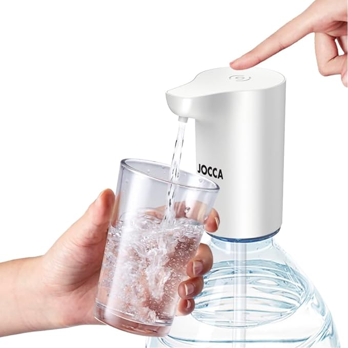 JOCCA - Distributeur d'eau pour carafes/Rechargeable/Pompe à Eau/Distributeur d'eau/Automatique/carafes, Bouteilles/Charge USB/durée de Plus de 35 Jours, 6 carafes/léger