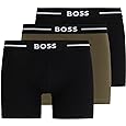 BOSS Hommes BoxerBr 3P Bold Lot de Trois Boxers Longs en Coton Stretch