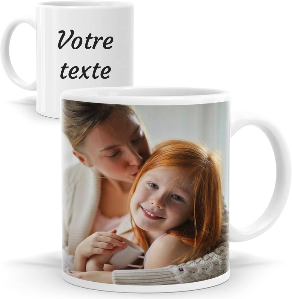 Céramique Mug personnalisé avec Texte et Photo - Idee cadeau noel | Tasse personnalisable | Cadeau Homme, Femme, Cadeau original