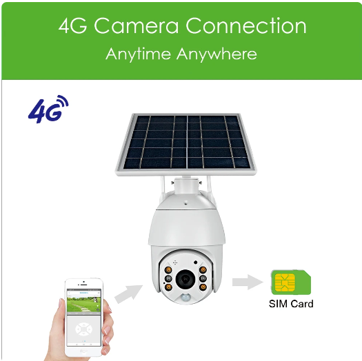 Caméra de surveillance solaire PTZ P2P, 4G, WIFI 1080P, dispositif de sécurité IP, d'extérieur, 4X AI PIR, moniteur, cloud