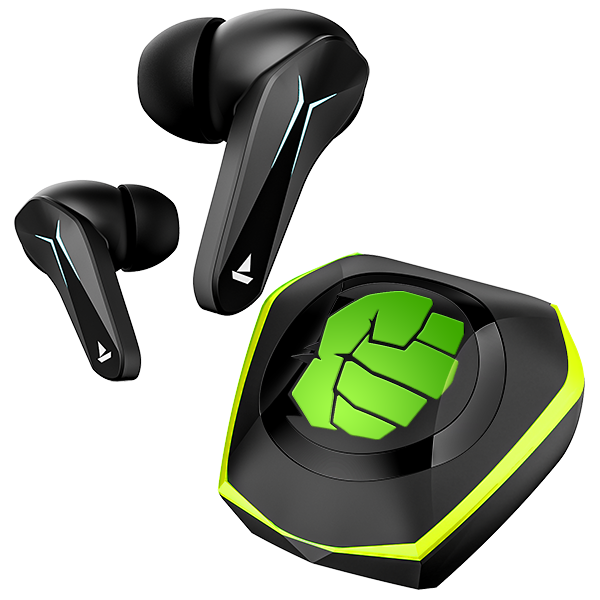 boAt Immortal 121 Hulk Edition | Bluetooth Gaming Wireless Earbuds with BEAST™️Mode, 40 Hours Playback, Blazing RGB Lights