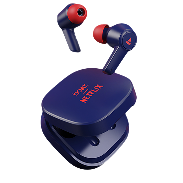 boAt Airdopes 411 ANC | Netflix Stream Edition Earbuds, Active Noise Cancellation, ENx™️ Technology, Gesture Controls