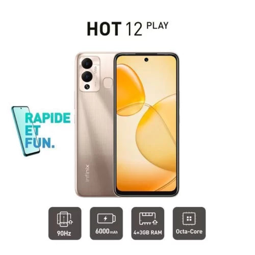 Infinix HOT 12 PLAY - 64Go + 4Go - 6000 MAh GARANTIE 12 MOIS