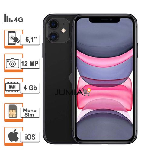 Apple Iphone 11 - 6.1" - 12MP - 64Go/4Go- garantie 1 MOIS - RECONDITIONNE